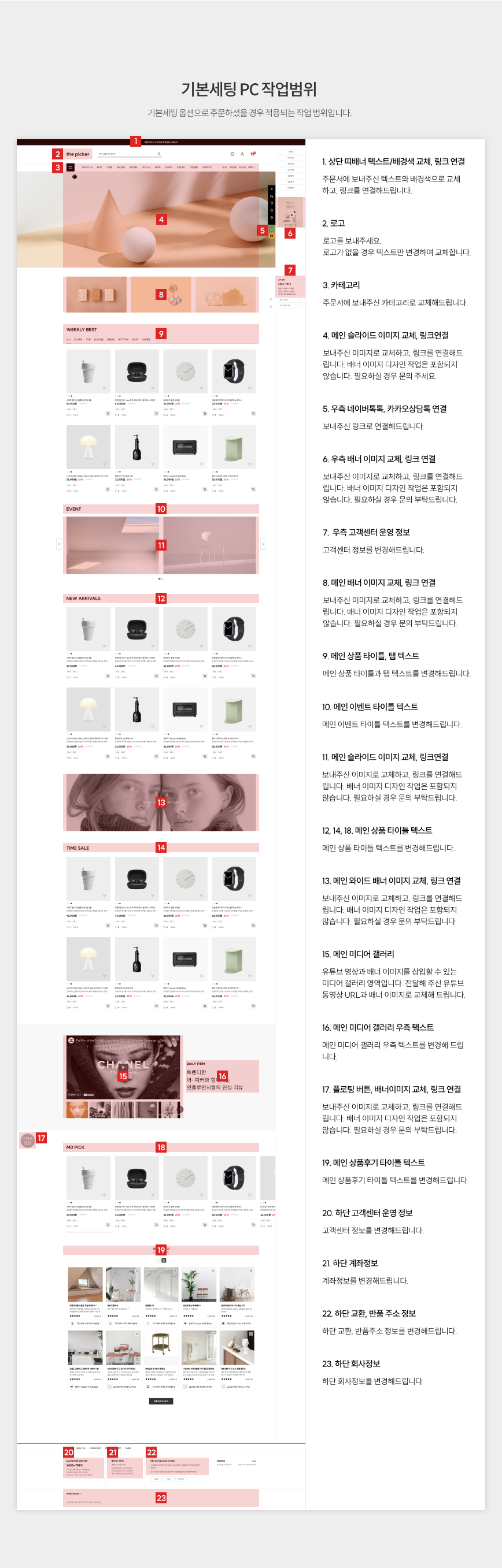 피씨 작업범위